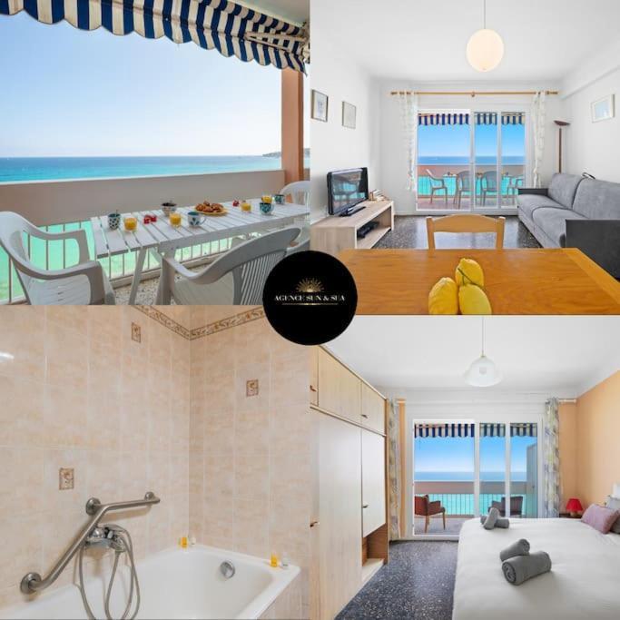 Le Panorama -Vue Exceptionnelle - Dernier Etage - Front De Mer Menton Bagian luar foto